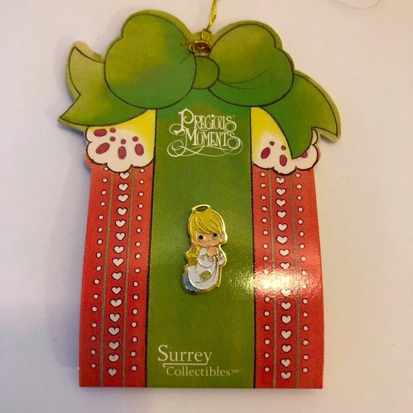 Vintage Precious Moments Pin Angel 1995 Surry Collectibles Ornament Card - Picture 2 of 11
